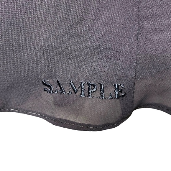 NWT BILL LEVKOFF Style #727 Pewter Gray Chiffon One-Shoulder Formal Dress Size 8 - Picture 10 of 11